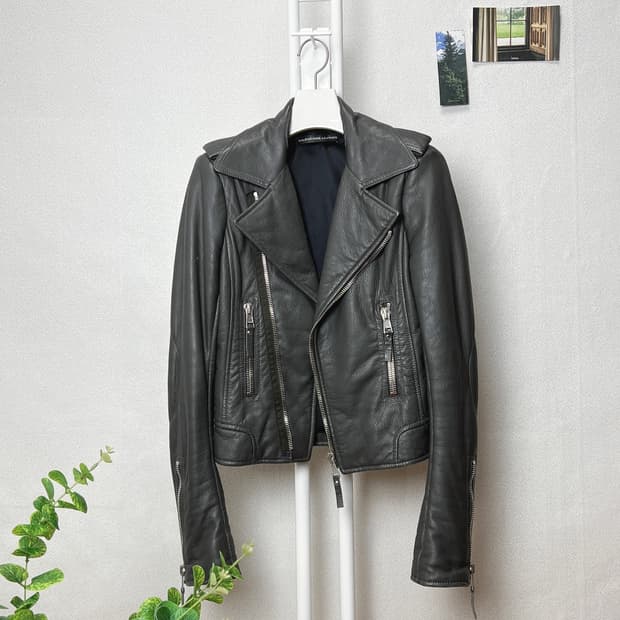 발렌시아가 여성 가죽 라이더자켓 