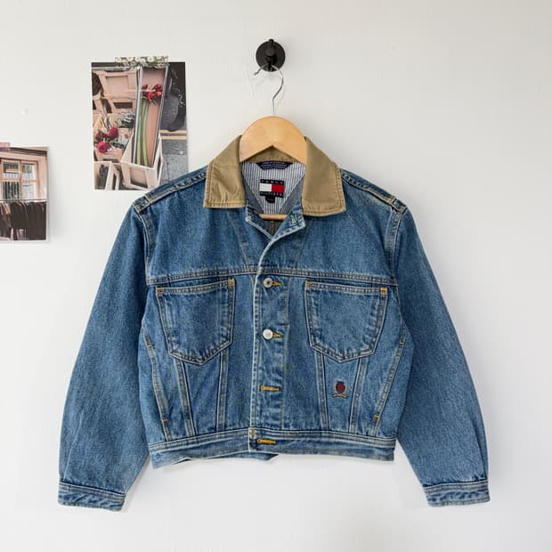 [S] 90s 타미힐피거 올드스쿨 데님자켓