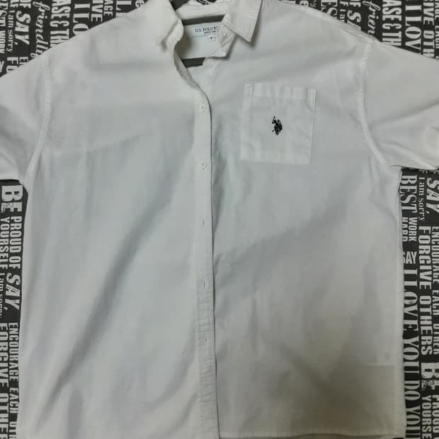 U.S POLO ASSN 반팔 셔츠 화이트 F