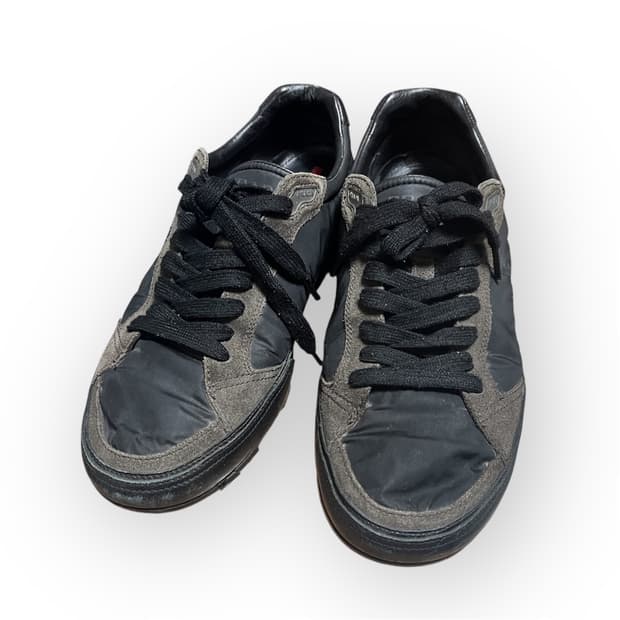 [270] 프라다 스포츠  카키 레더 나일론 스니커즈