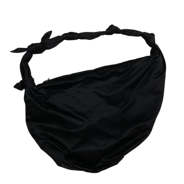 코스 새틴 히치숄더백 블랙