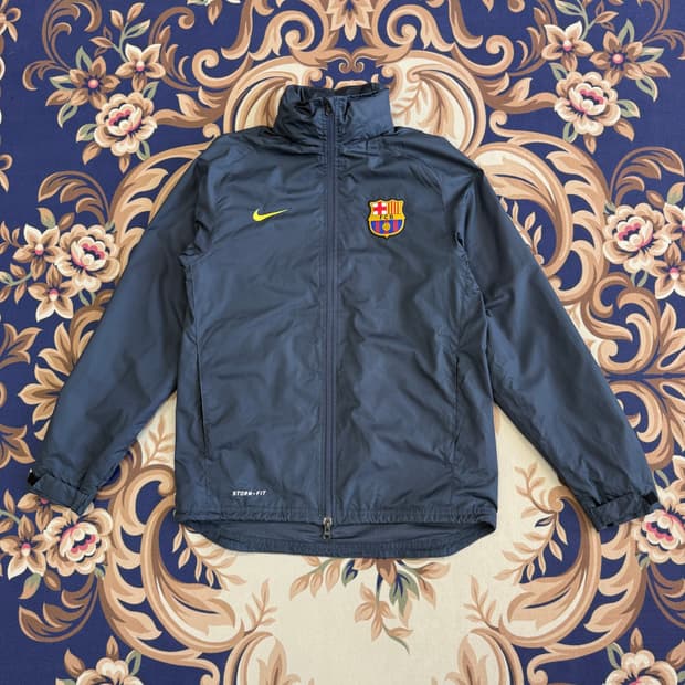 (S)10s 나이키 NIKE FC 바르셀로나 바람막이 자켓(네이비)