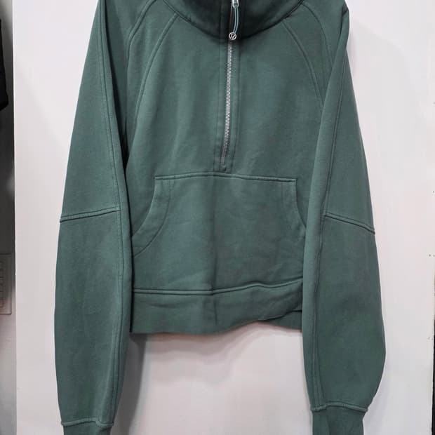 룰루레몬 여성 기모 반집업