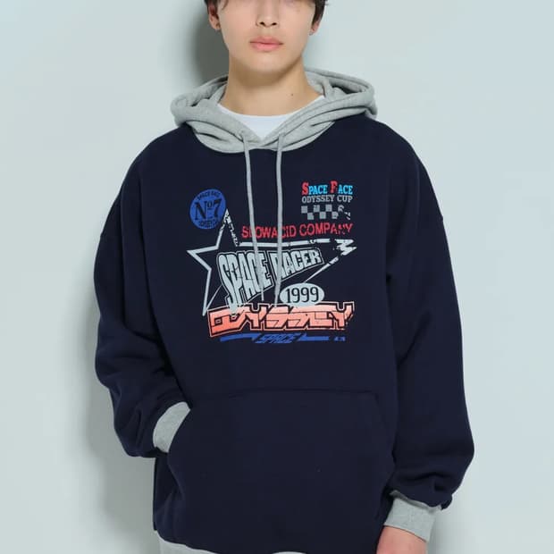 믹스드 레이서 후드티