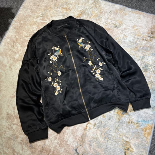 자라 우먼 빈티지 플라워자수 자켓