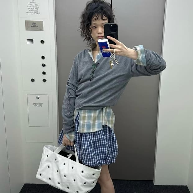 플리즈프로젝트 체크셔츠