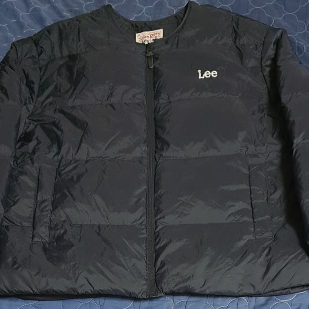 LEE 스톰라이더 덕다운 라운드넥 경량패딩 블랙 (XL)