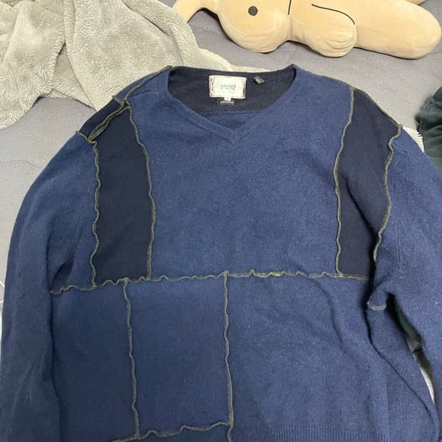 나나미카 x Yoused 리메이크 패치워크 니트