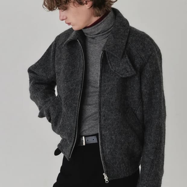 [키네토] 미스티 브러쉬 울 자켓_스모크 챠콜