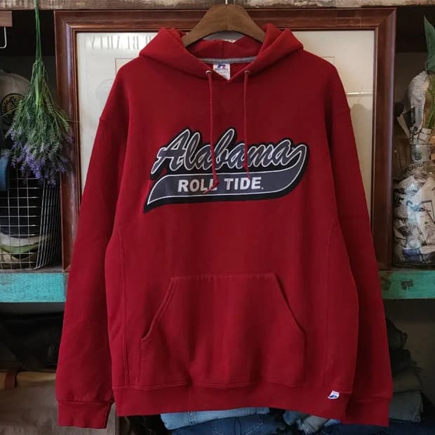 90s 러셀 앨리바마 후드 티셔츠 L