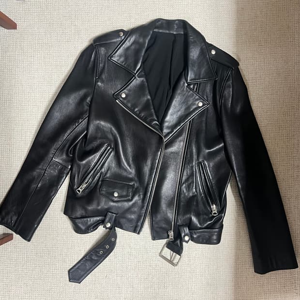 이탈리산 양가죽 라이더 자켓