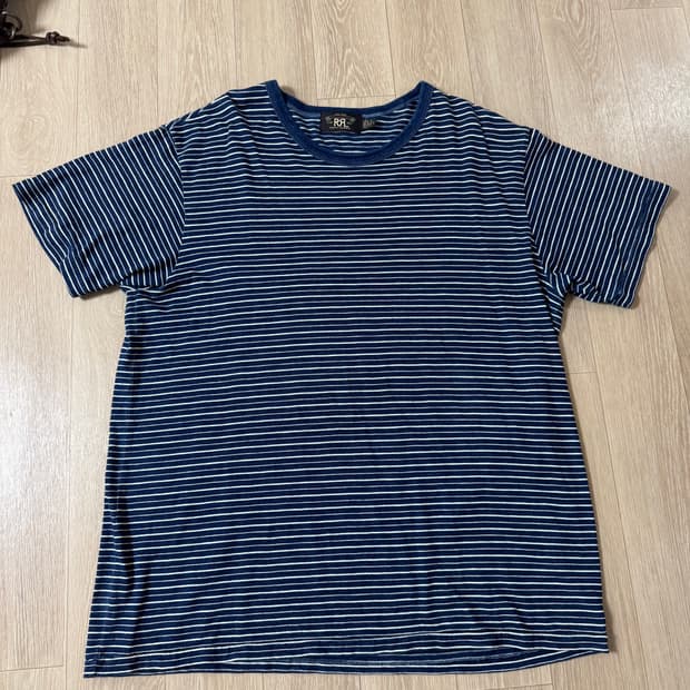 XL 더블알엘 인디고 스트라이프 저지 티셔츠