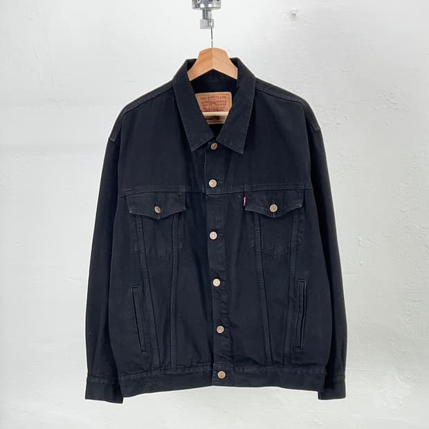 00s 리바이스 타입 3 블랙 데님 트러커 자켓