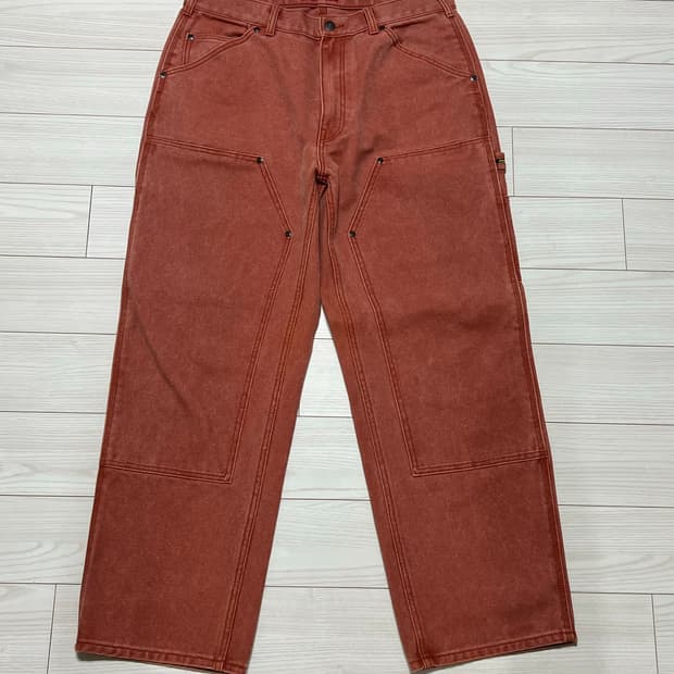 슈프림 더블니 팬츠 핑크 (32)