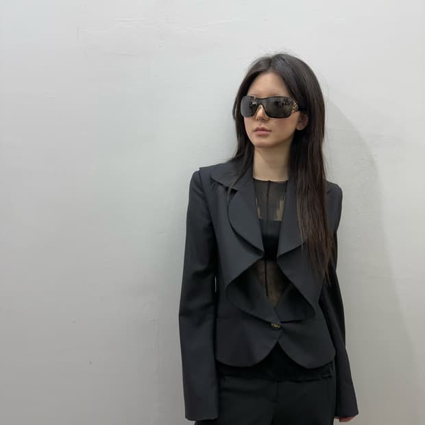 샤넬 사이드 로고 카멜리아 고글 선글라스