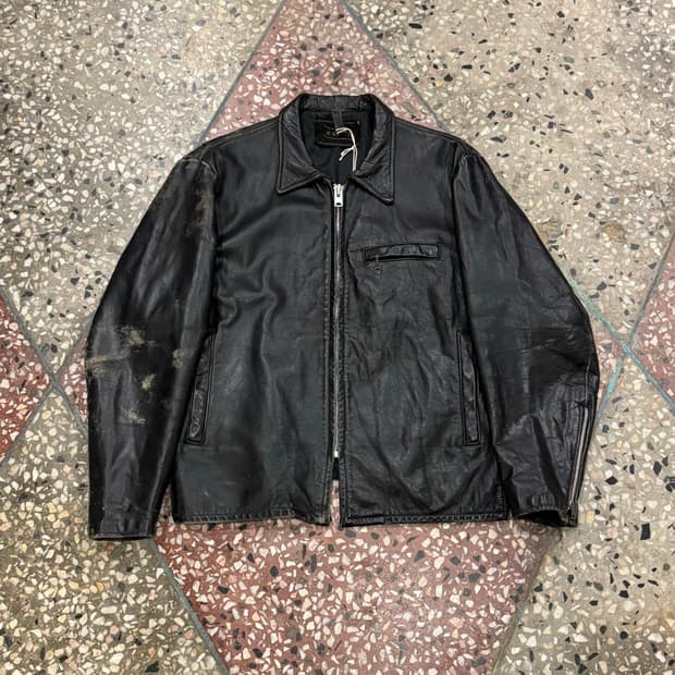 Brent 60s CafeRacer Leather Jacket (42)