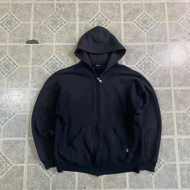 90s 러셀 후드집업 블랙