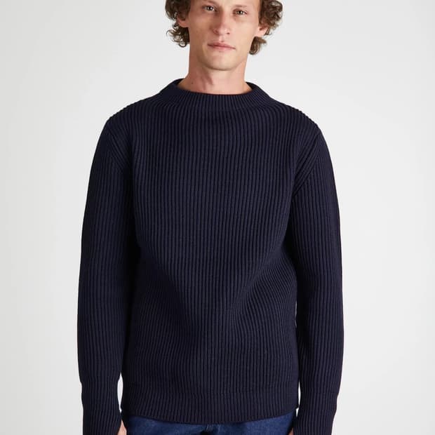 ANDERSEN ANDERSEN PULL NAVY CREWNECK