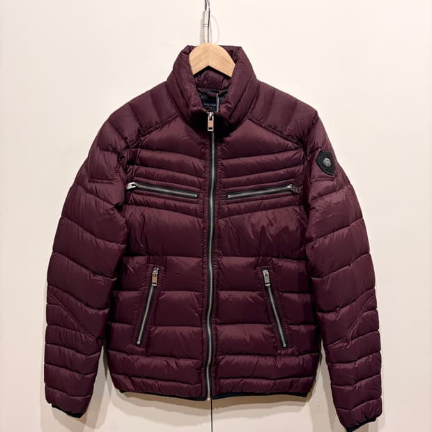 디젤 버건디 구스 다운 자켓