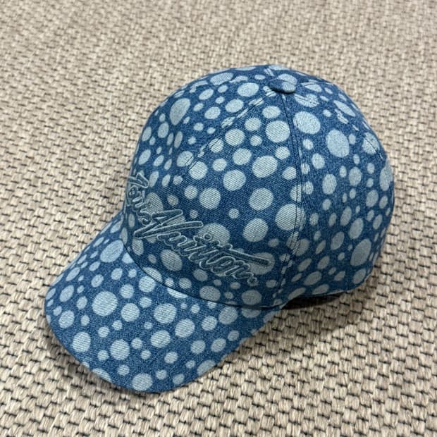루이비통 X 야요이 쿠사마 인피니티 닷 데님 캡 L사이즈