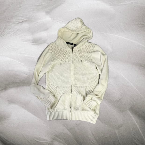 Vtg 루즈핏 니트 후드집업