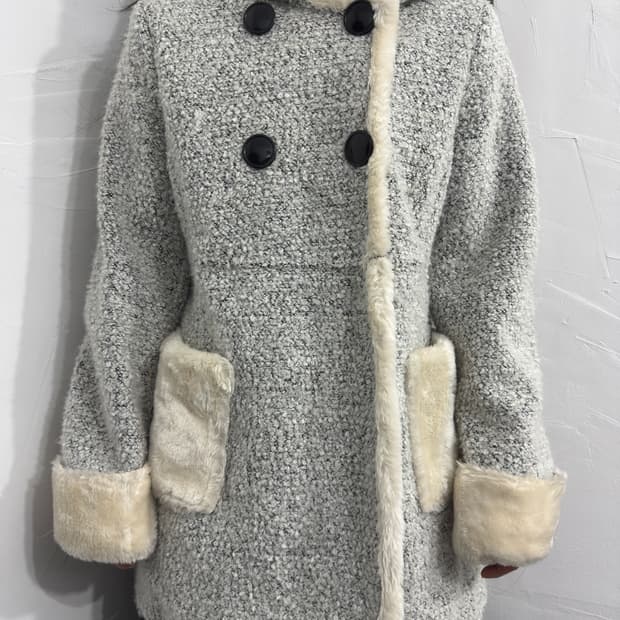 fairy shade fur detail hood coat