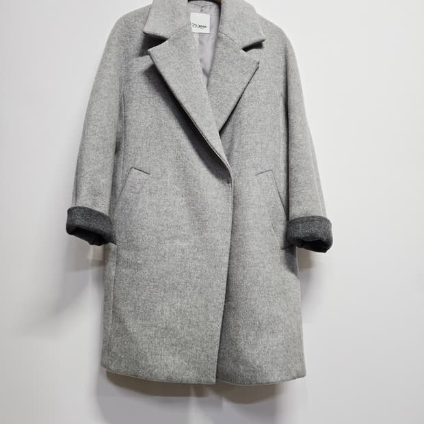 ZOOC 회색 모캐시미어혼방 코트
