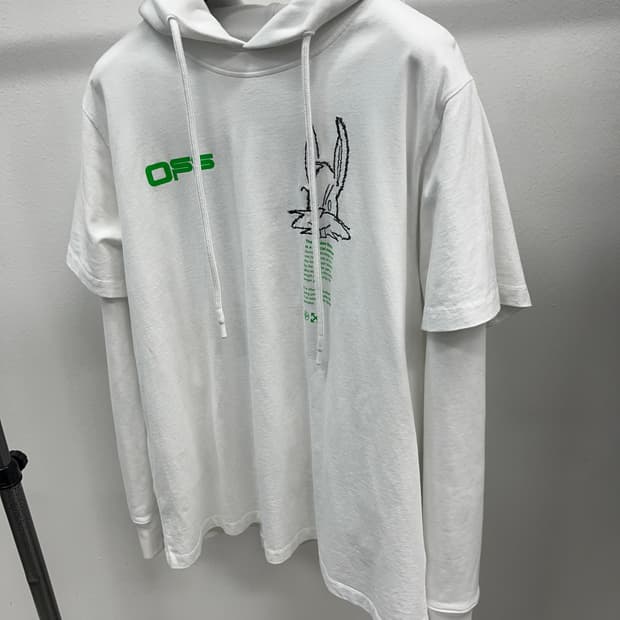 100-105) 오프화이트 신형 레이어드 후드