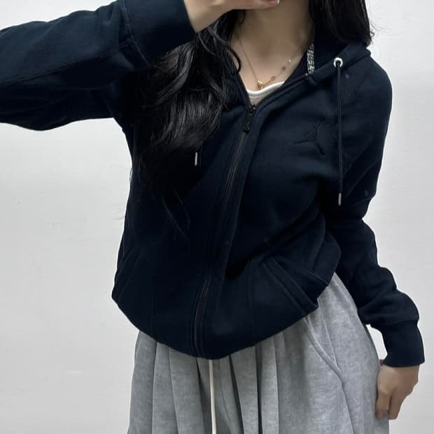 나이키 에어 조던 블랙 스웻 후드집업 희귀져지(M)