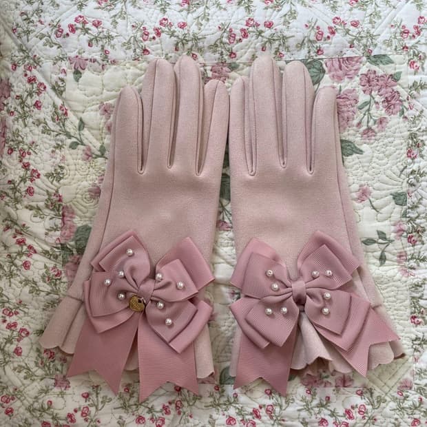 리즈리사 핑크 리본 공주 장갑 히메갸루 라떼갸루