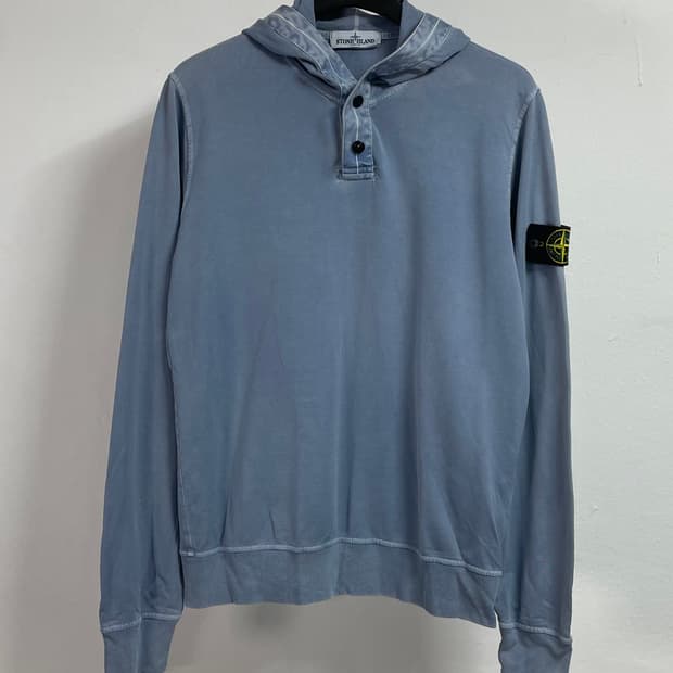 14fw 스톤아일랜드 워시드 와펜 후드티 (on.603)