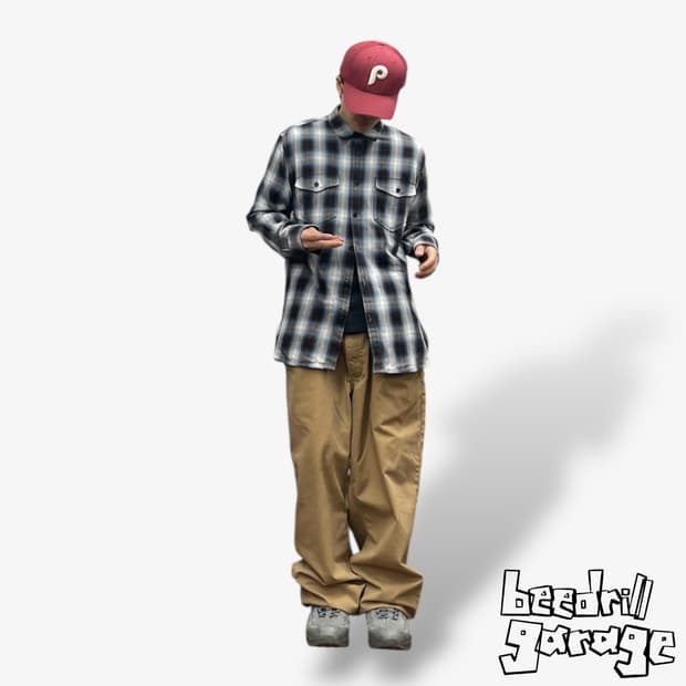 앤더슨벨 옴브레 체크셔츠