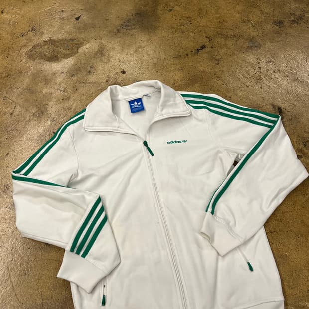 아디다스 흰초 화이트 그린 베켄바우어 져지 트랙탑 100