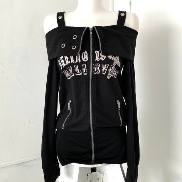 Punk off-shoulder mini dress