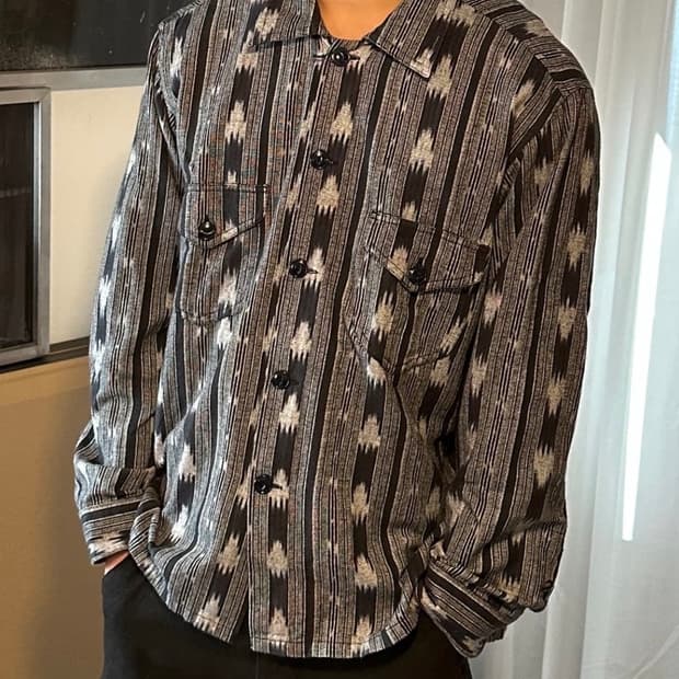 남이서팔 스모키패턴 코튼 셔츠