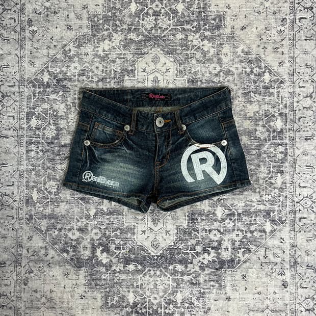 Y2K Realvoice Logo Denim Shorts