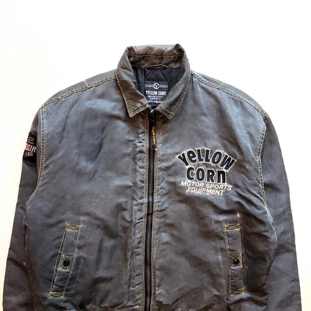 90's Yellow corn 모터 자켓