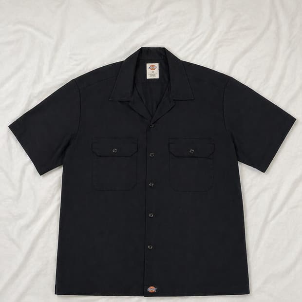 디키즈 크롭 워크 셔츠 블랙