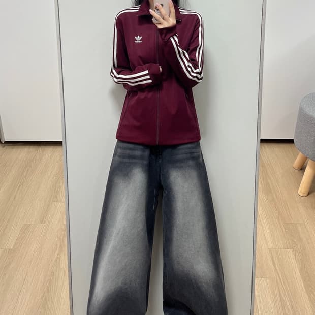 아디다스 베켄바우어 버건디 트랙탑 져지