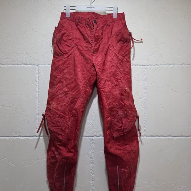 강혁 레드 팬츠 오염있음