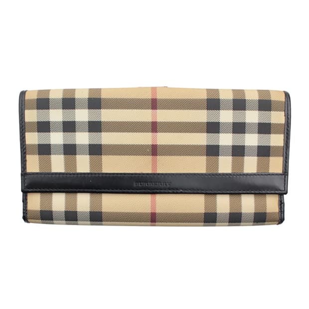 버버리 베이지 체크 장지갑