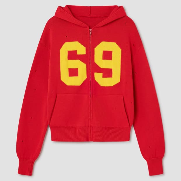 [XS,S,M]기마구아스 69 니트 후드 집업/레드