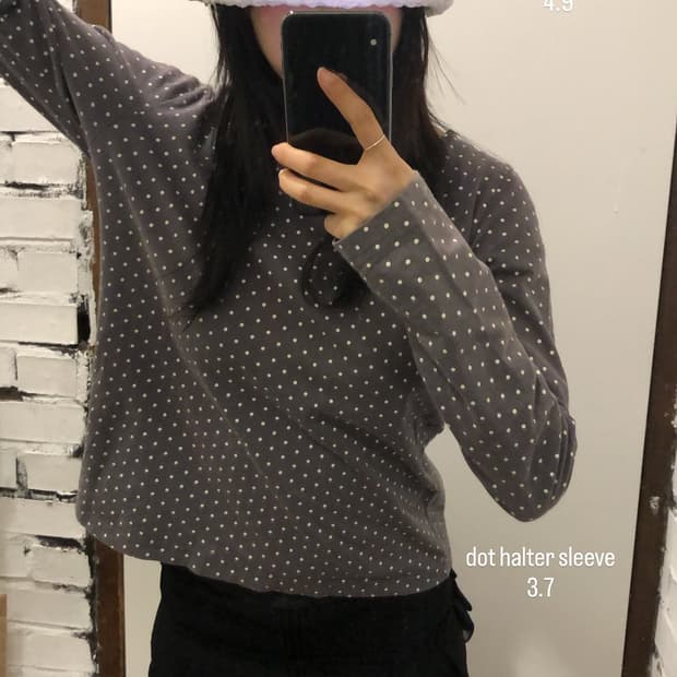도트 홀터 롱슬리브
