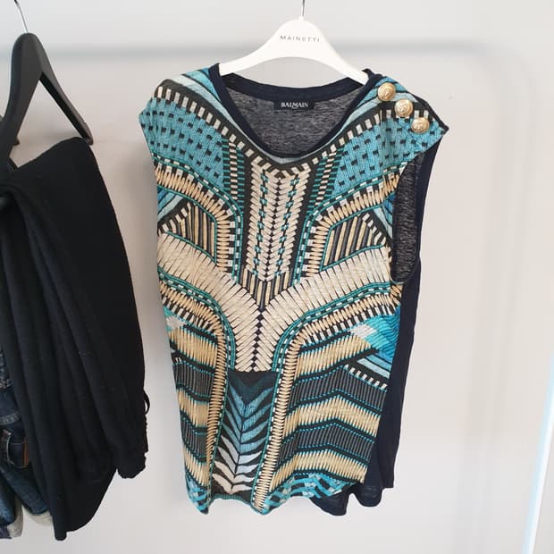 발망 Balmain Ethnic Print T-shirt