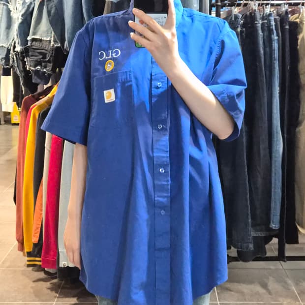 [NO.9] 칼하트 반팔 셔츠 블루