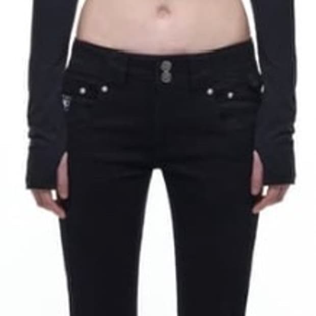 Op. 09 STUNNER FLARE DENIM PANTS BLACK