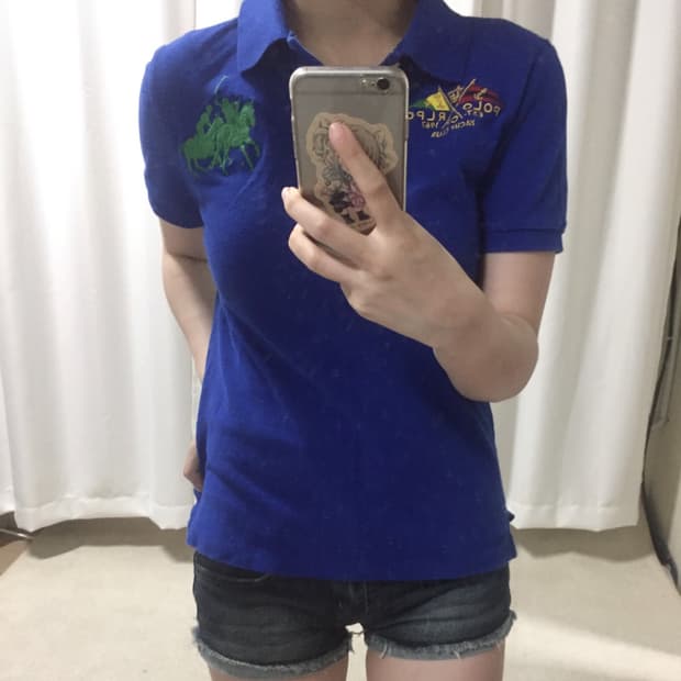 폴로 랄프로렌 블루 더블포니 빅포니 플래그 요트클럽 카라 PK 반팔 티