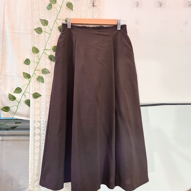 브라운 롱스커트
