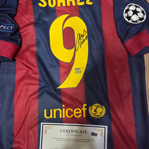 14-15 바르셀로나 수아레즈 사인 유니폼