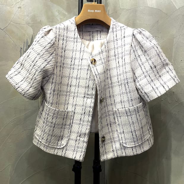 아이잗바바 볼레로 크롭 크림색 자켓 55~66